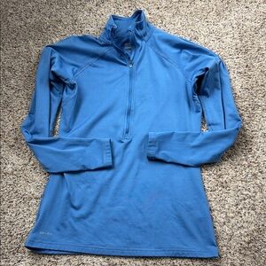 Nike Pro Blue thermal half zip